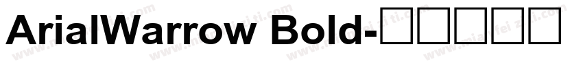 ArialWarrow Bold字体转换